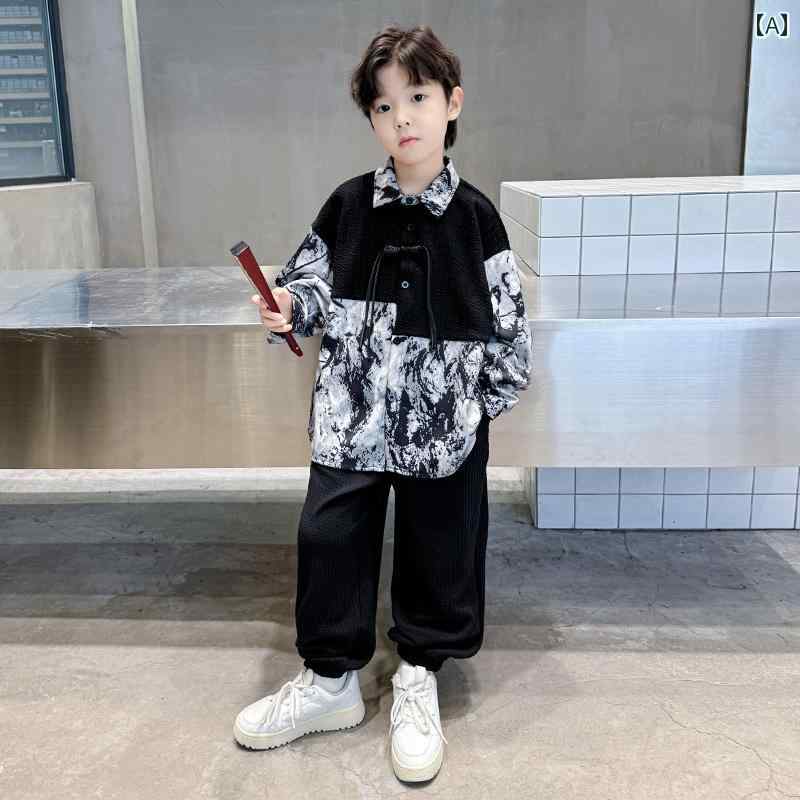 セットアップ 男の子 おしゃれ カジュアル キッズ 漢 唐 春秋 衣装 若 旦那 衣装 チャイナ風 パフォーマンス 衣装 レトロ 秋