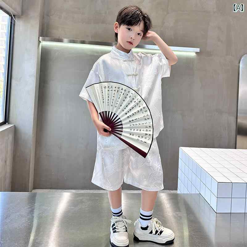 ショートパンツ キッズ 男の子 夏 ズボン カジュアル おしゃれ 半袖 漢 新 唐 レトロ ひんやり 涼しい 快適 トレンド トレンド 衣装