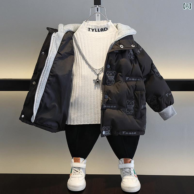 アウター 男の子 冬 おしゃれ カジュアル キッズ 冬 ダウン ジャケット ファッション ベビー ストリート コットンジャケット 厚手 コットンジャケット