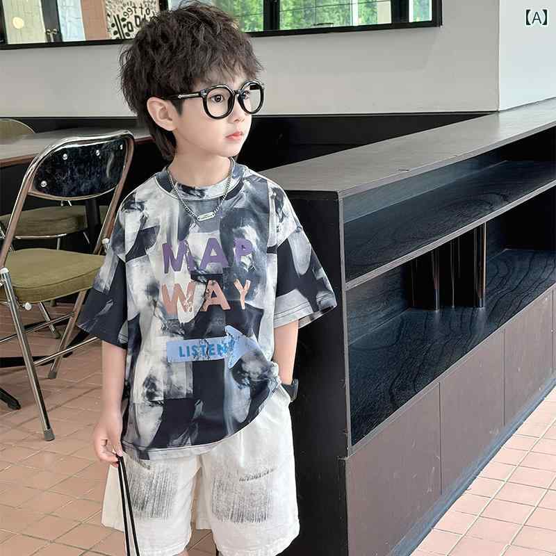 男の子 ファッション ボーイズ 子供 夏 おしゃれ カジュアル 半袖 Tシャツ 半袖 トップス ゆったり スポーツ 服