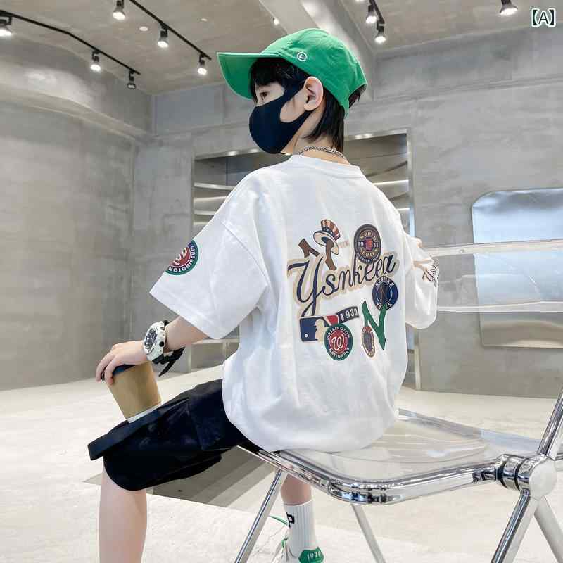 男の子 ファッション ボーイズ 子供 夏 おしゃれ カジュアル 半袖 Tシャツ 服 スポーツ トップス