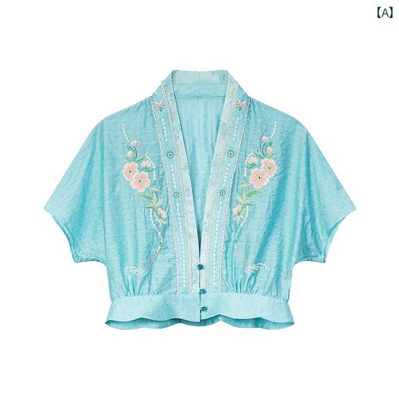 レディース 流行り物 千 花 瀬戸もの風 刺しゅう かざり付ける 夏 セットアップ ズボン吊り 飛び降りる ハット-バッグ・小物・ブランド雑貨-レディース帽子