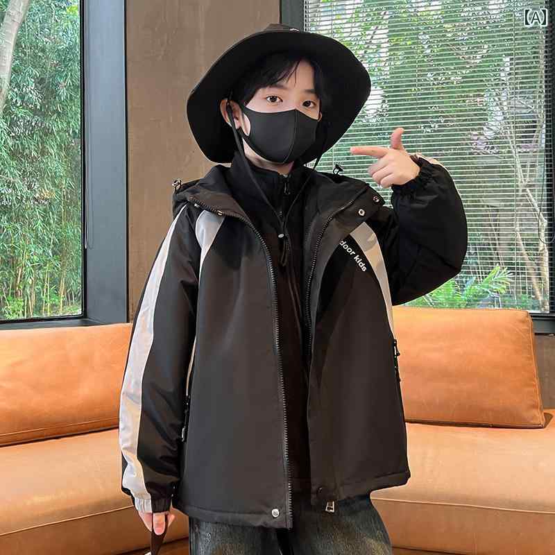 アウター 男の子 冬 おしゃれ カジュアル キッズ コート 秋冬 取り外し 可能 スリーインワン キルティング 厚手 冬 フード 防風 ジャケット