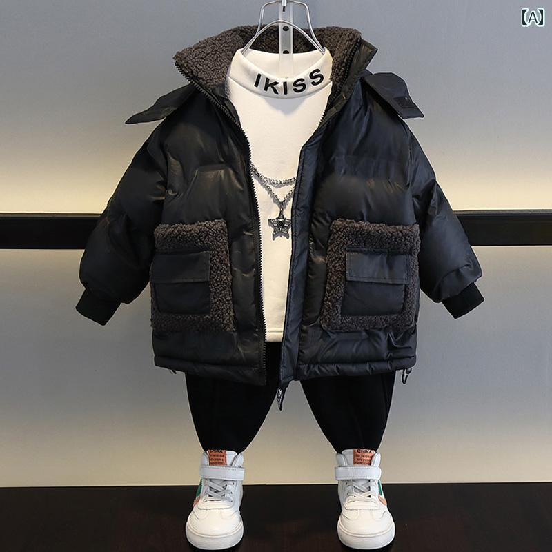 アウター 男の子 冬 おしゃれ カジュアル キッズ フリース 綿 コート 冬 厚手 綿 コート ジャケット ベビー 冬 暖かい 綿 ジャケット