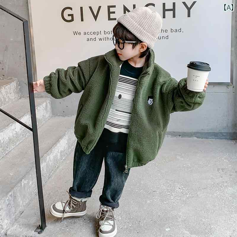 アウター 男の子 冬 おしゃれ カジュアル キッズ コート 秋冬 厚手 シェルパ トップス 冬服