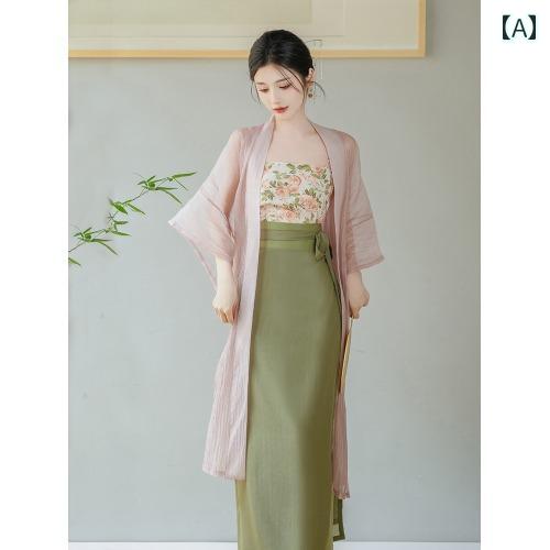 レディース ファッション ガーデン レター ロマンチック デイリー 長 安 寺 漢服 3点 セット