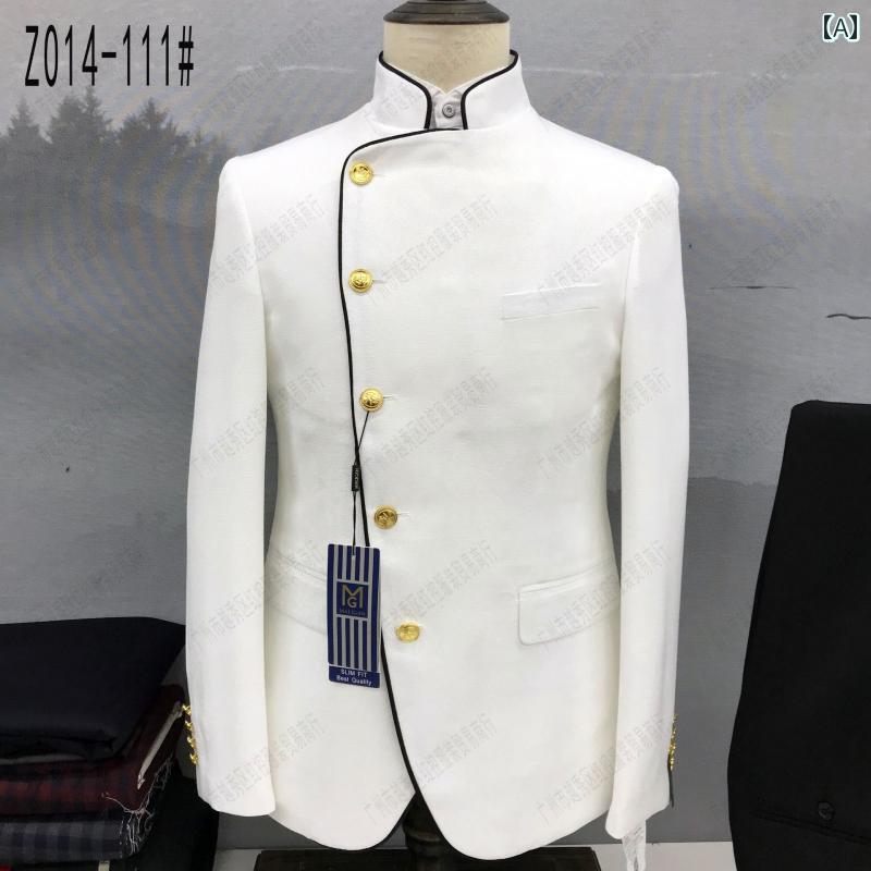 メンズスーツ チュニック フォーマル ファッション 紳士 夏 パフォーマンス 白 唐 赤 15,908円