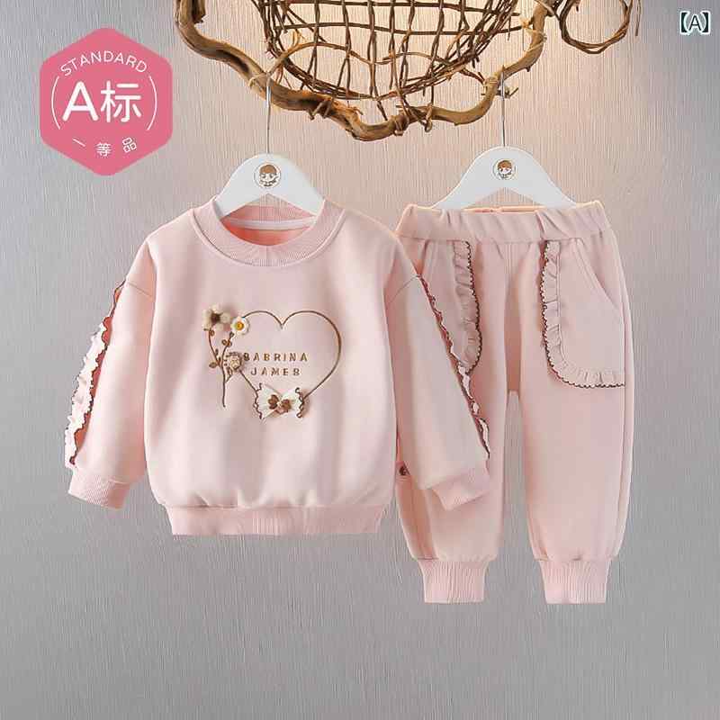 子供服 女の子 セットアップ かわいい おしゃれ ベビー 秋 セット 洋風 セパレート ベビー 春秋秋 綿