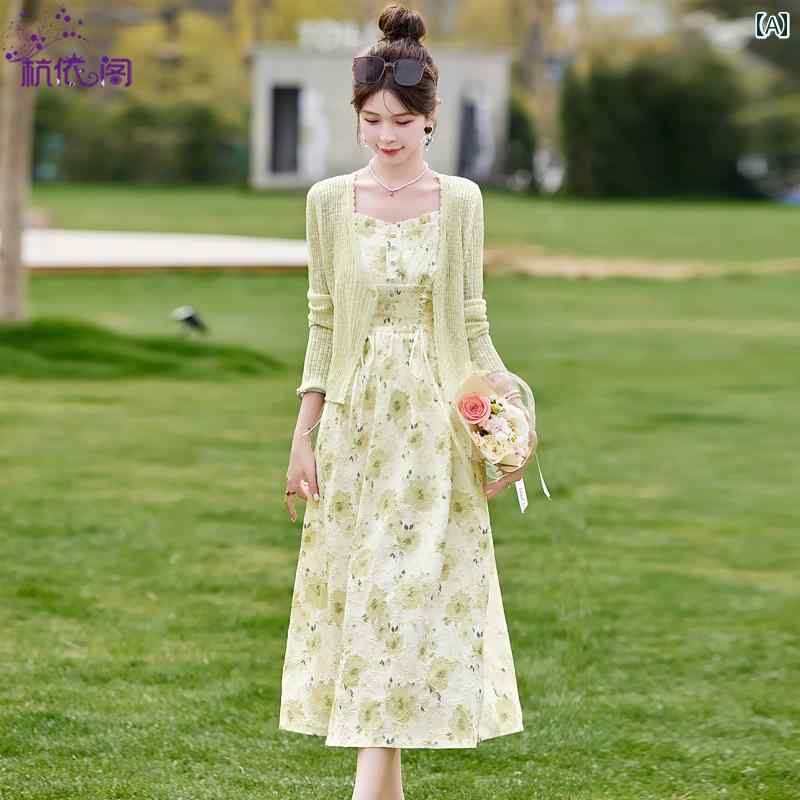 セットアップ レディース 雅びやか 今めかしい 花柄 キャミソール 編み物ジレー 夏 服 素晴らしい 背広 スコート
