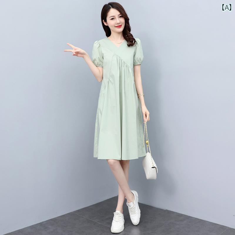 ワンピース レディース 上品 体型カバー おしゃれ 夏 ゆったり ゆったり 体型カバー スリム シック カジュアル 半袖 スカート|おうち健康生活