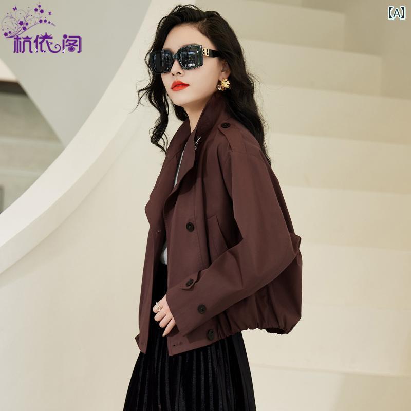 レディース ファッション アウター おしゃれ ショート コート 春秋 カジュアル 初秋 ジャケット トップス｜おうち健康生活