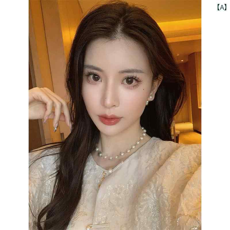 付属品 レディース 窈窕たる 今めかしい 普段使い走り Pearl Girl非 金属元素 人真似パール イヤリング 軽さ 冷やりとした 冷やりとした 凝った ビーズ イヤリング