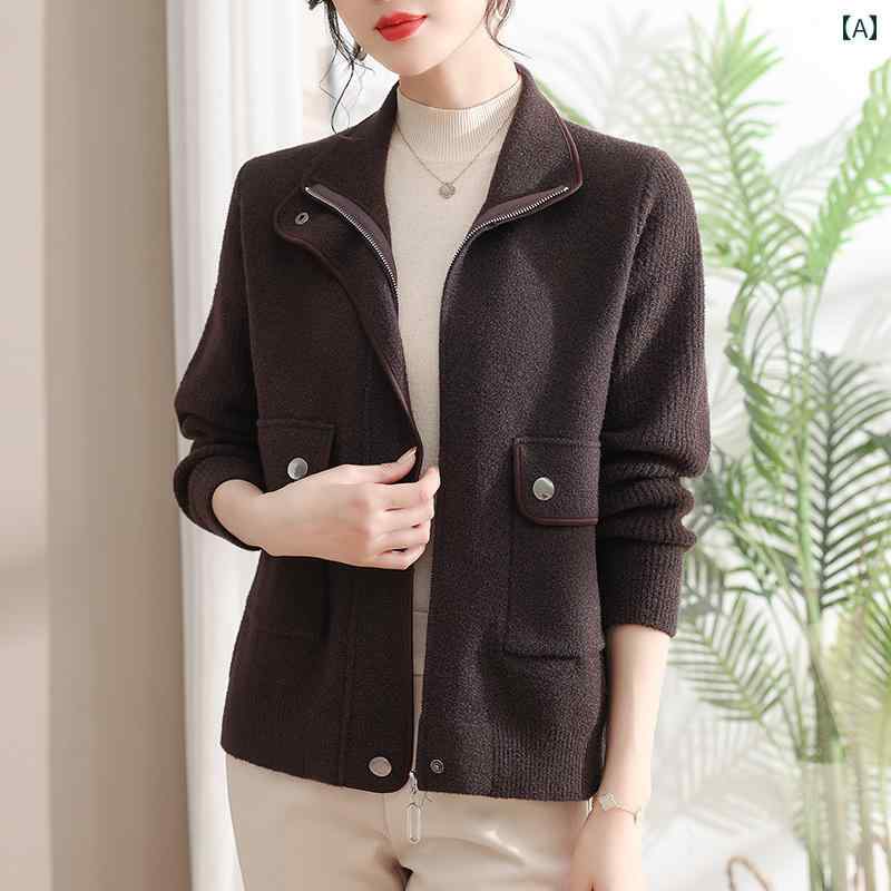 レディース アウター ジャケット コート 上品 おしゃれ ファッション 秋服 ウール 厚手 トップス 春秋 ウール ショート