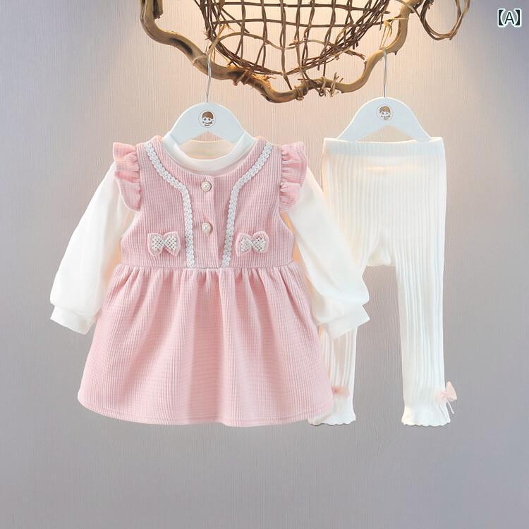 子供服 女の子 セットアップ かわいい おしゃれ 春 赤ちゃん 3点 春 ドレス