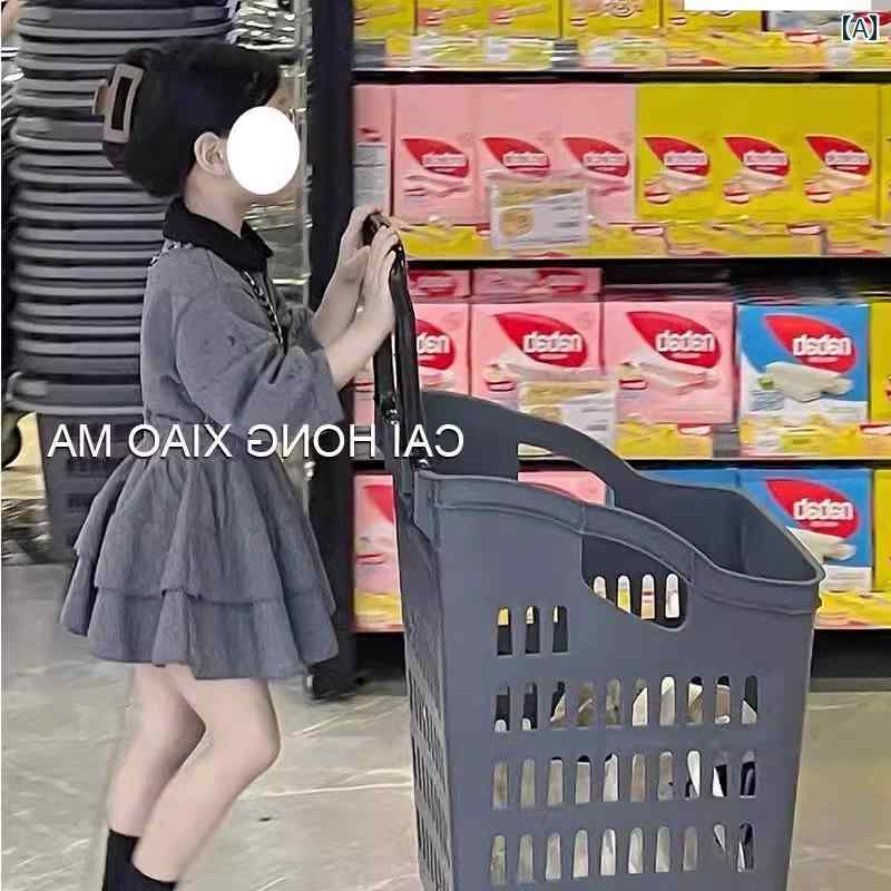 女の子 ドレス セット 秋 子供の ファッション 長袖 トップ 西洋 スカート 2枚