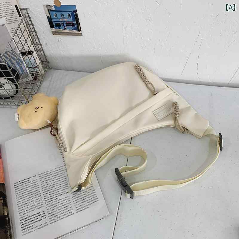 レディース バッグ 普段使い レジャー スポーツ フィットネス 大容量 白 クロス ボディ 餃子 ワイド ショルダーストラップ キャンバス