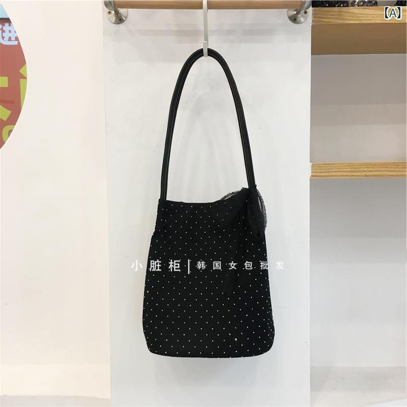 レディース バッグ 普段使い 小さめ 春夏 韓国 フレッシュ メッシュ ドット 肩下 トート