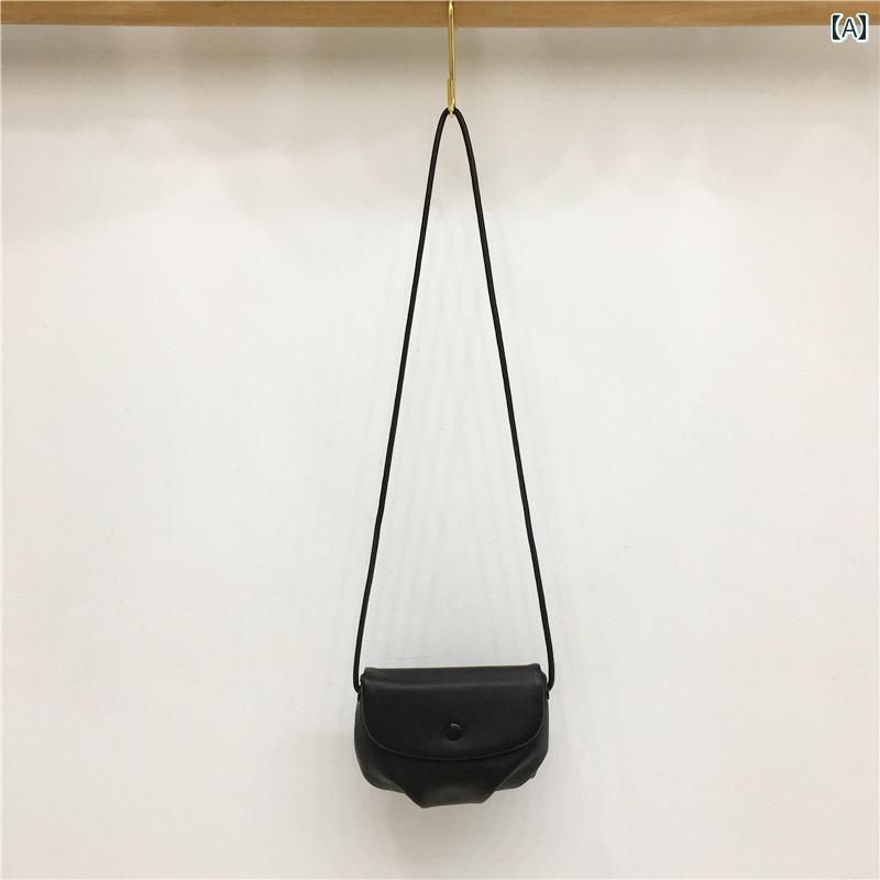 レディース バッグ 普段使い 小さめ スーパー ミニ プリーツ ス シンプル ワン ボタン サドル シングル ショルダー クロス ボディ ス