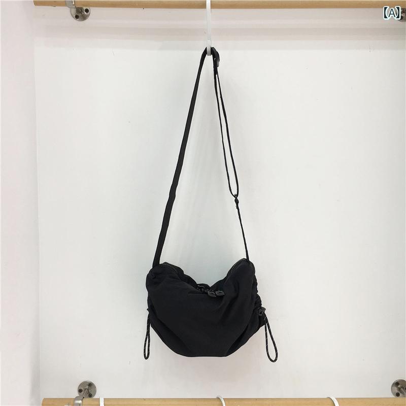 レディース バッグ 普段使い 小さめ ナイロン 巾着 キャンバス カジュアル スポーツ シングル ポータブル ショルダー クロス ボディ 餃子