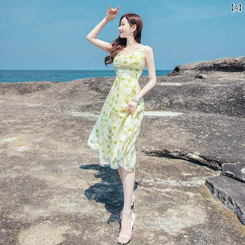 レディース 夏 シック 美しい スカート 魅惑 ウエスト サスペンダー ドレス｜おうち健康生活 8,918円
