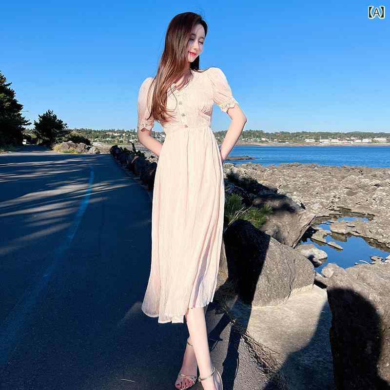 レディース  夏 愛想のいい シフォン 御召しもの フレンチ 腰 長さ ロング スコート