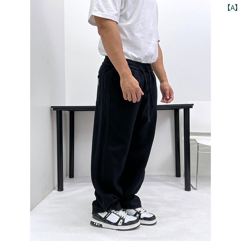 メンズ 重み 生地 厚手 綿 ストレッチストレートパンツ 秋冬 暖かい ストレッチ |おうち健康生活