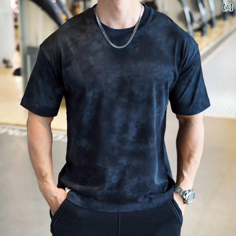 メンズ 究極 サポート 夏 ランニング トレーニング スポーツ フィットネス 半袖 Tシャツ トップスス カジュアル ソリッド カラー