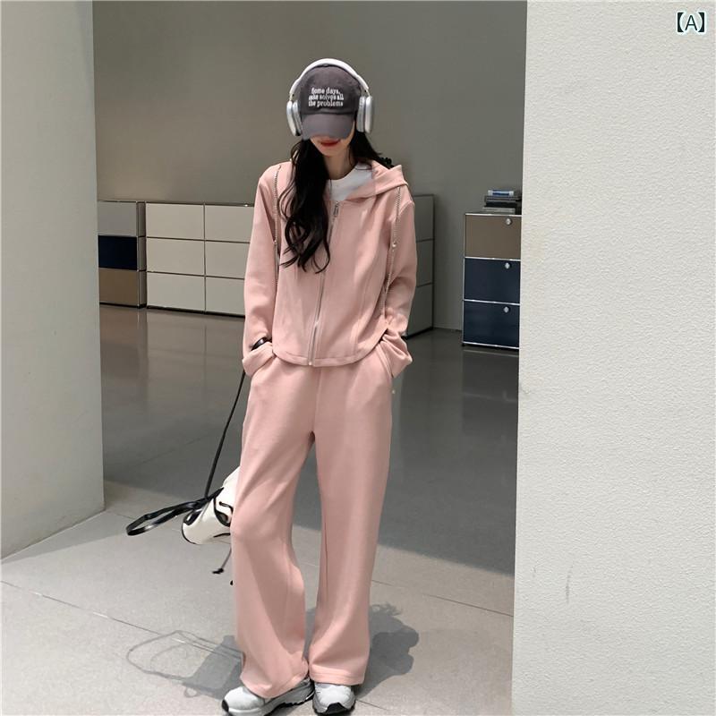 セットアップ レディース カジュアル おしゃれ デート 女子会 春秋 フード スウェットシャツ フィギュア パンツ 2点 セット