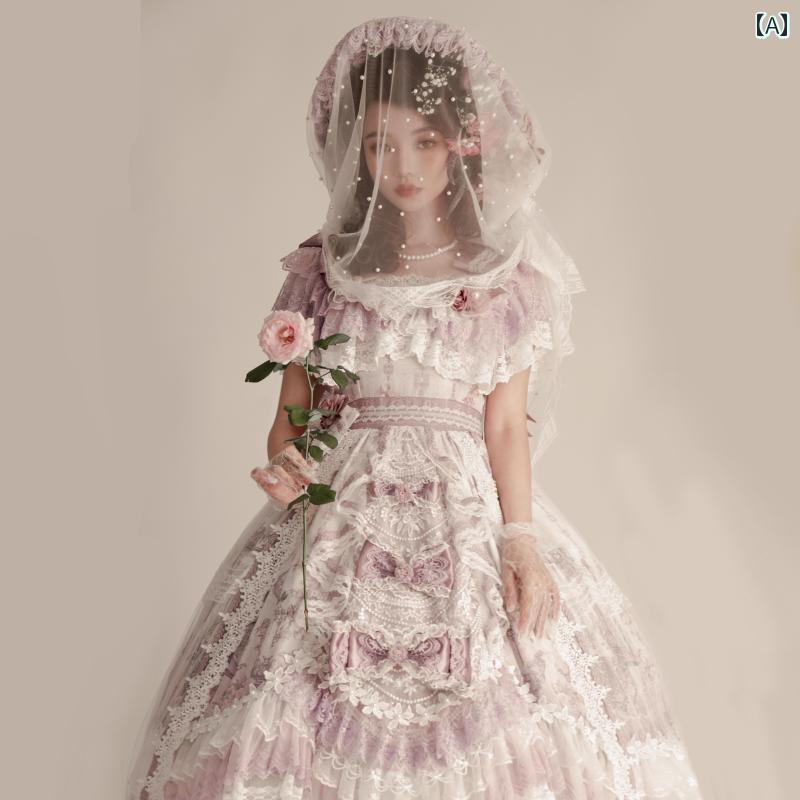 ロリータ ファッション コスプレ 衣装 フル 秘密 領域 鍵 アニバーサリー フラワー ウェディング ゴージャス｜おうち健康生活