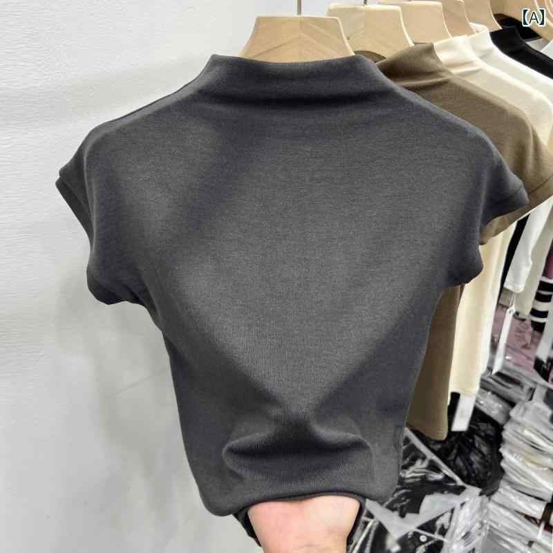 レディース トップス 心地よい 今めかしい 二分の一 タートルネッ フト 蝋涙 フライング 捩り 秋 か細い プルオーバー 薄墨色 ノースリーブ ボト プルオーバー