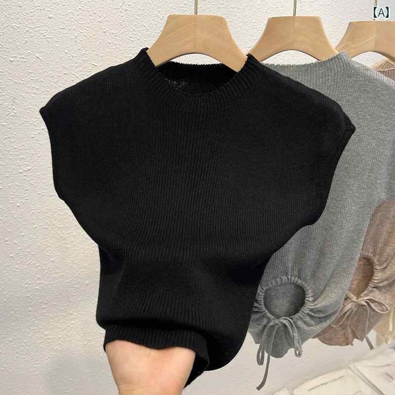レディース トップス カジュアル おしゃれ フレンチ ニット 半袖 Tシャツ 夏 スリムフィット ユニーク シック ウエスト ショート 9,067円