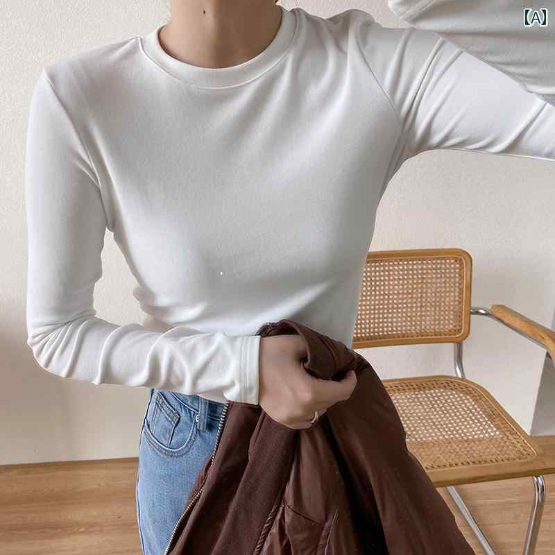 レディース トップス カジュアル おしゃれ 厚手 両面 ドイツ 起毛 シャツ 秋冬 起毛 ラウンドネック 白 t シャツ 長袖 8,629円