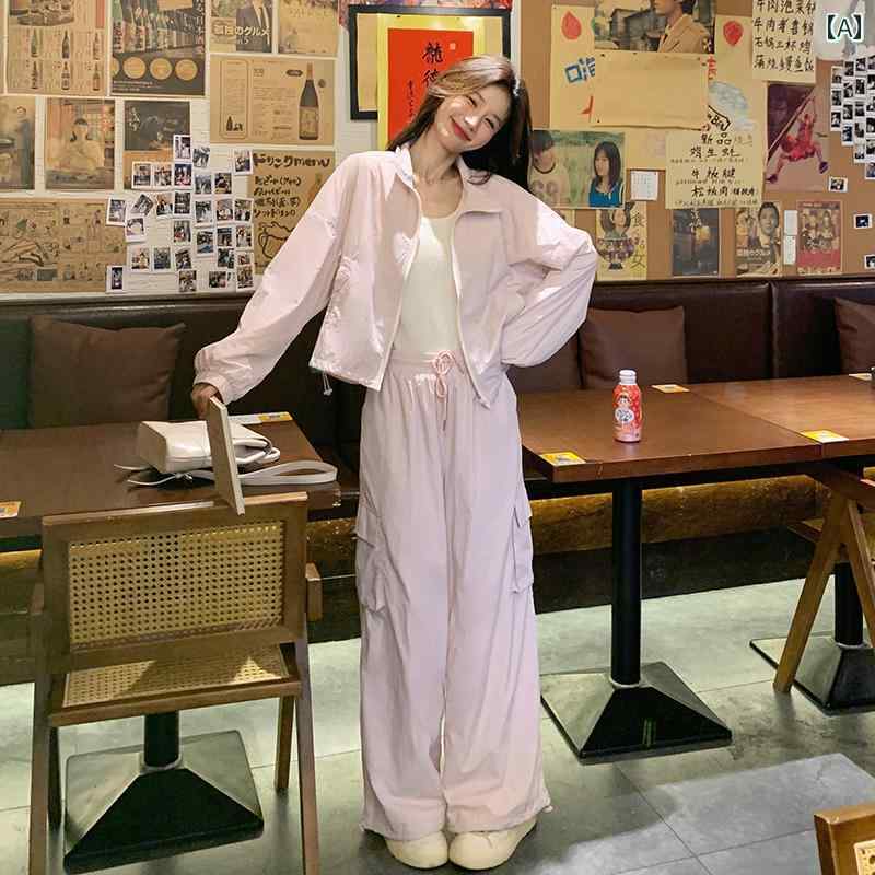 アウター レディース カジュアル おしゃれ 普段使い ピンク カジュアル ワイドレッグ パンツ 秋 ジャケット ズボン セット 秋｜おうち健康生活 9,611円