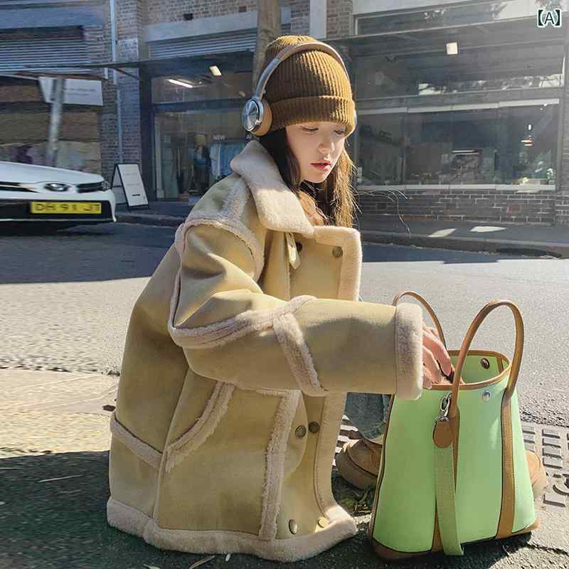 アウター レディース 心地好い 今めかしい 普段使い走り 緑であること 毛革 衣装 羊毛 上衣 冬 レトロ 起毛 朦々たる 生あたたかい 自動自転車 トップス