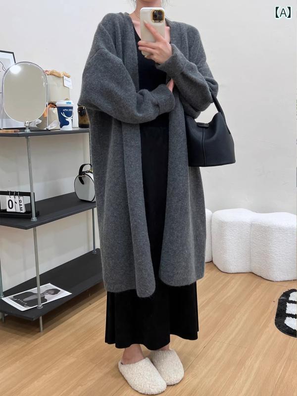 アウター レディース カジュアル おしゃれ 普段使い ロング レトロ セーター ジャケット 秋冬 新 韓国 セーター 厚手 カーディガン 大きめサイズ