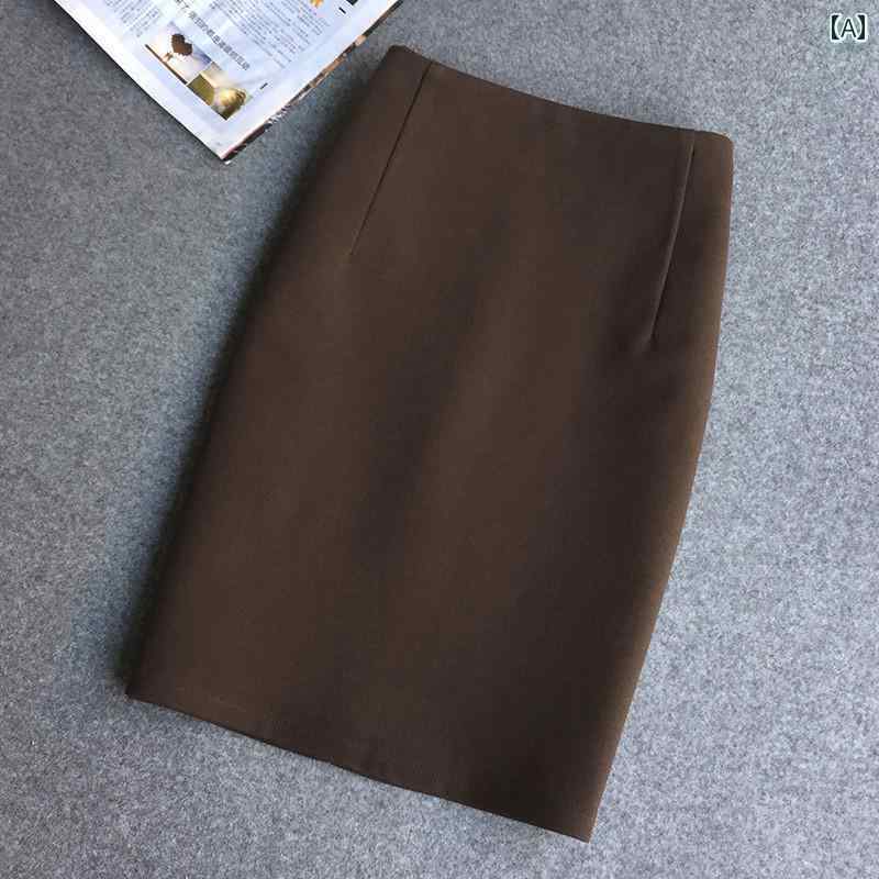 スカート レディース おしゃれ 上品 カジュアル デート 女子会 ウール 春秋 ハイウエスト 通勤 スリット ストレート スリム ウール ヒップ|おうち健康生活