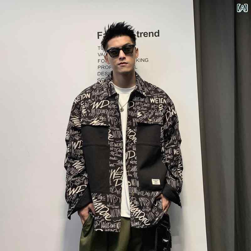 メンズ トップス 心地よい 流行り物 今めかしい 文字記号 落書き プルオーバー 年月 トレンディ 表どおり 長袖 プルオーバー 上衣 トレンディ
