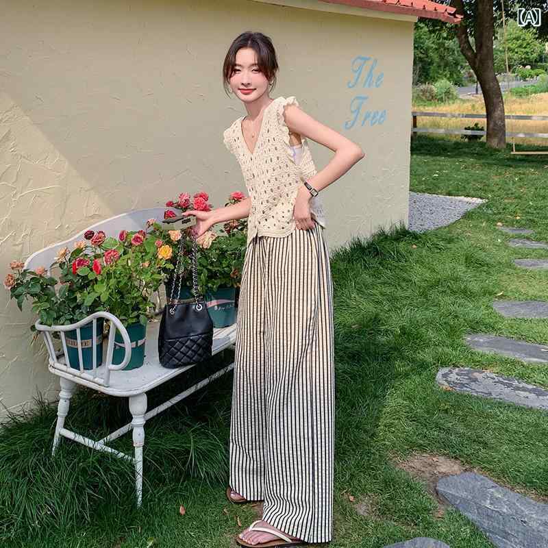 レディース ファッション カジュアル おしゃれ デート 女子会 普段使い リラックス 服 セット 夏 衣装 セット カジュアル パンツ ２点セット