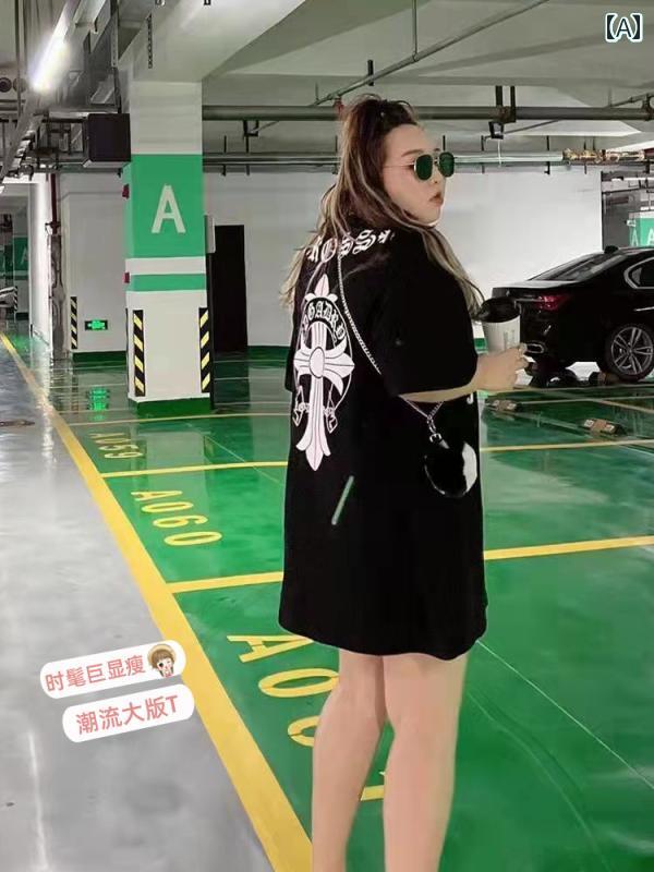 大きめサイズ レディース おしゃれ ファッション カジュアル デート 女子会 唐 綿 半袖 Tシャツ 夏 ロング ゆったり ゆったり 体型カバー スリム 半袖 Tシャツ スカート