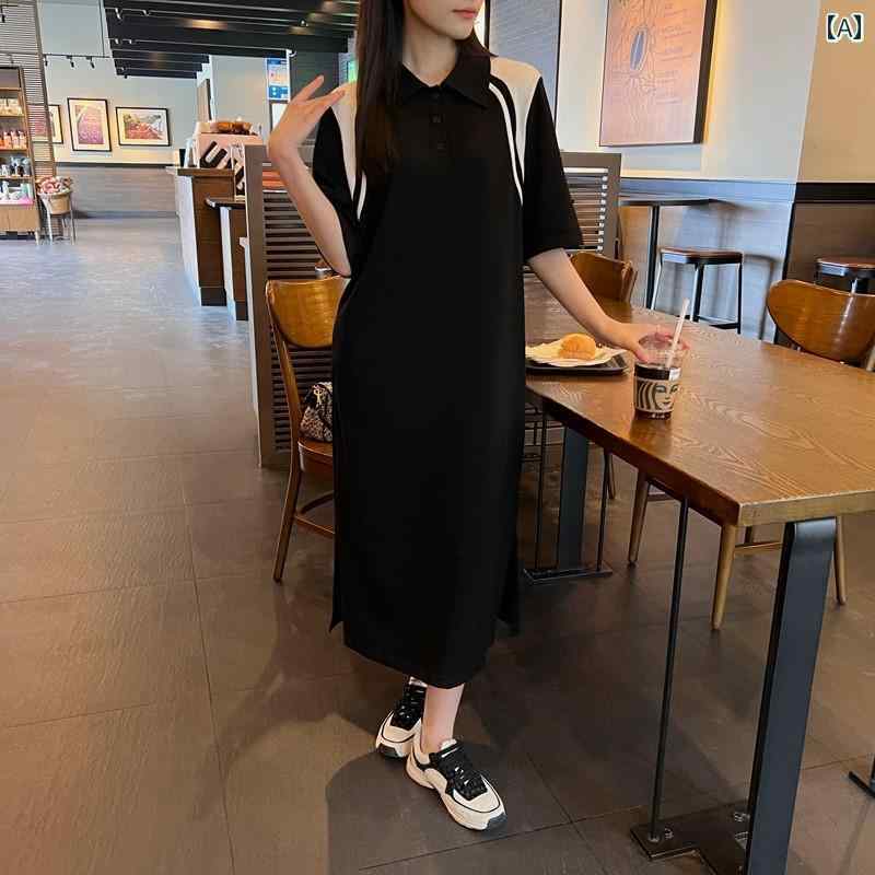 大きめ大きさ レディース 今めかしい 流行り物 心地よい 女子らしい 雅びやか 会う約束 うしろ帯会 夏 フレンチ ポロ 色合い 黒 ロング お召しもの