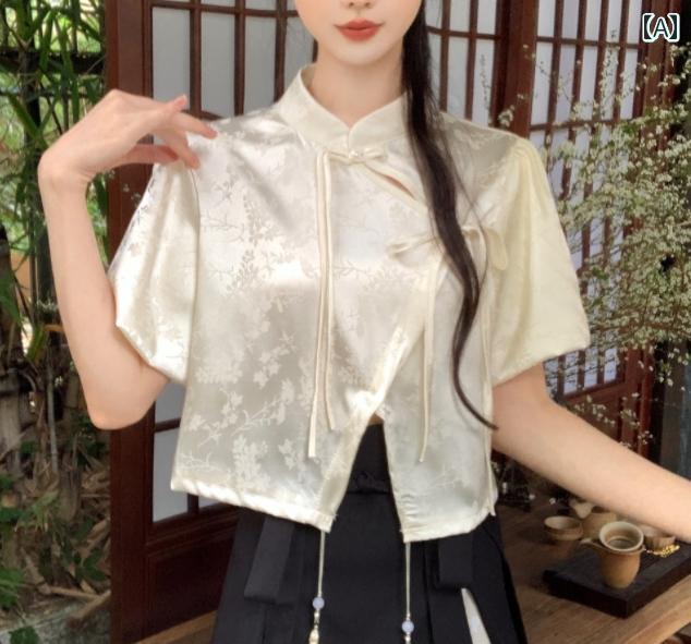 大きめサイズ レディース おしゃれ ファッション カジュアル デート 女子会 普段使い 新 チャイナ風 夏 カバーアップ プレート バックル タッセル トップス 伝統 スカート セットアップ ドレス