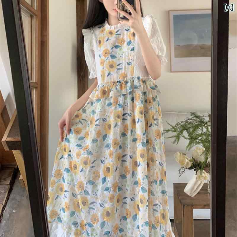 大きめサイズ レディース おしゃれ ファッション 上品 エレガント フェミニン デート 女子会 普段使い フレンチ スイート フェイク セットアップ ドレス 春夏 スリム エレガント 刺繍 レース ロング スカート