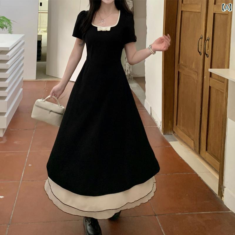 大きめサイズ レディース おしゃれ ファッション カジュアル 上品 フェミニン デート 女子会 普段使い 夏 チャイナ風 格好 ティーブレイク フレンチ スリム 体型カバー ウエスト ドレス
