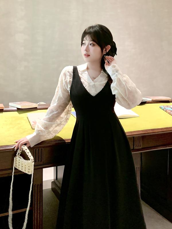 大きめ大いさ レディース かっこ良い 流行り物 心地好い 窈窕たる 女子らしい 衣装 会う約束 お姉さん会 普段使い走り 秋 フレンチ 肩吊りひも お召しもの プルオーバー セットアップ その他-レディースファッション