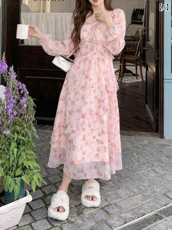 大きいサイズ レディース おしゃれ ファッション カジュアル 上品 フェミニン ワンピース デート 女子会 普段使い 春夏 スリム フェアリー 美しい ティーブレイク フランス キキョウ シフォン 花柄 ドレス 秋｜おうち健康生活