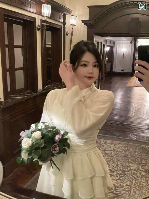 大きめサイズ レディース おしゃれ ファッション お嬢様 上品 フェミニン パーティー デート 女子会 普段使い オールシーズン 着られる ぽっちゃり 白黒 ドレス