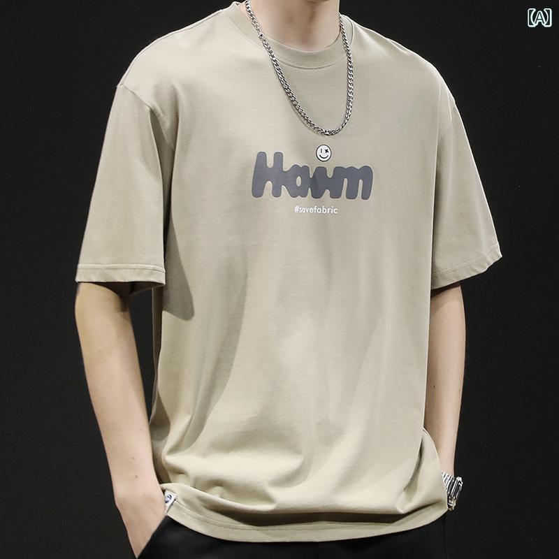 大きめサイズ メンズ トップス カジュアル おしゃれ ファッション 半袖 t シャツ ファッション 夏 綿 t シャツ