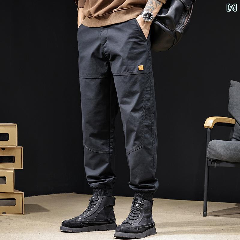 大きめサイズ メンズ パンツ カジュアル ズボン おしゃれ ファッション 秋冬 レッグ ストレッチ 起毛 アメリカ ファッション