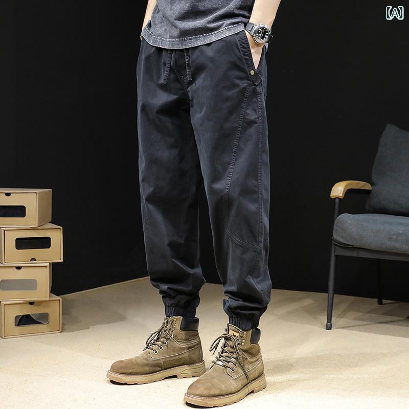 大きめサイズ メンズ パンツ カジュアル ズボン おしゃれ ファッション 春 春秋 トレンド ゆったり