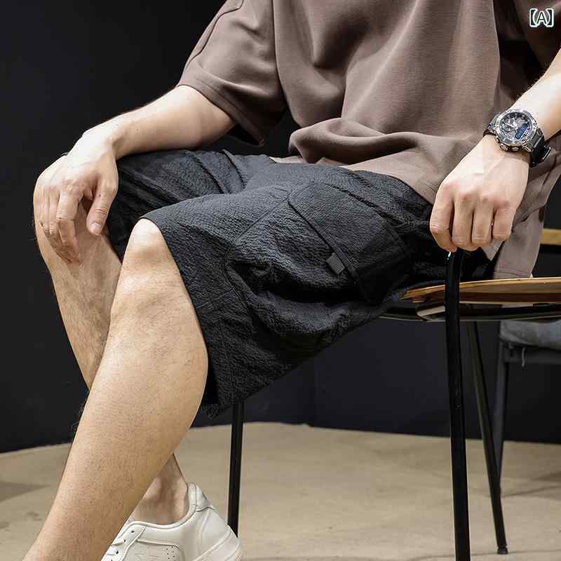 大きめサイズ メンズ ハーフパンツ カジュアル おしゃれ ファッション 速乾 ショート ゆったり 夏 ワークウェア トレンド
